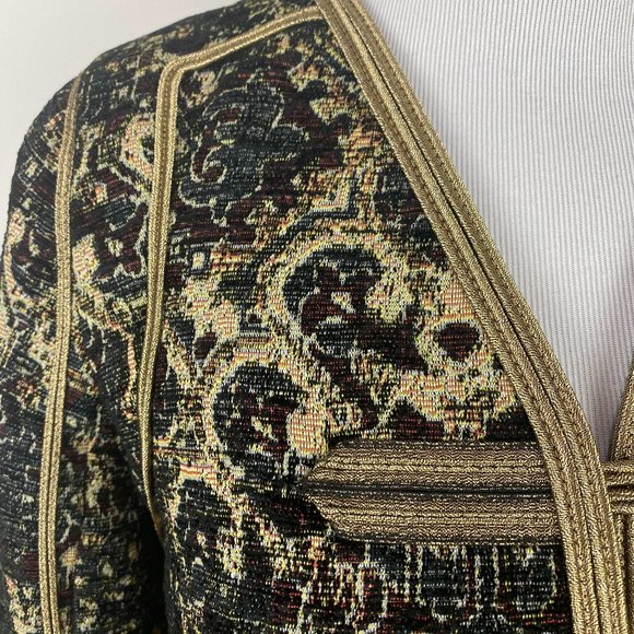 PER SE Carlisle Tapestry Jacket Cropped Blazer - Picture 2 of 9